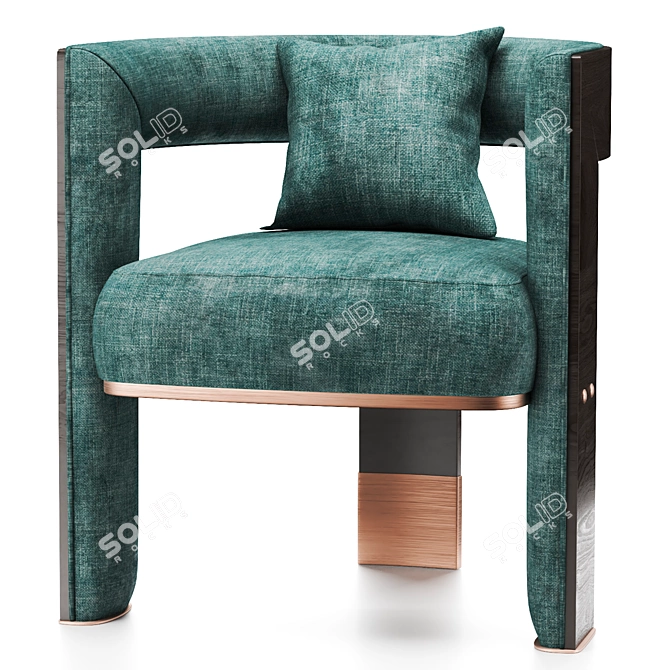 Industrial Modern Dining Chair 3D model image 1