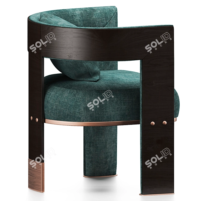 Industrial Modern Dining Chair 3D model image 3