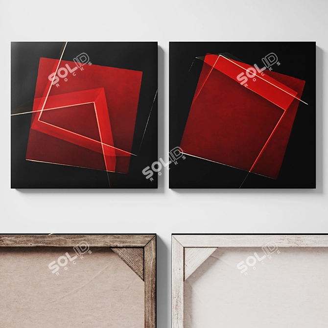 Modern Art Cubes by Vladimir 3D model image 1