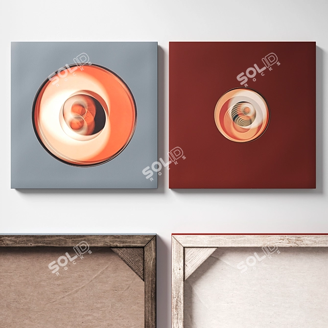 Contemporary Circles Art Collection 3D model image 1