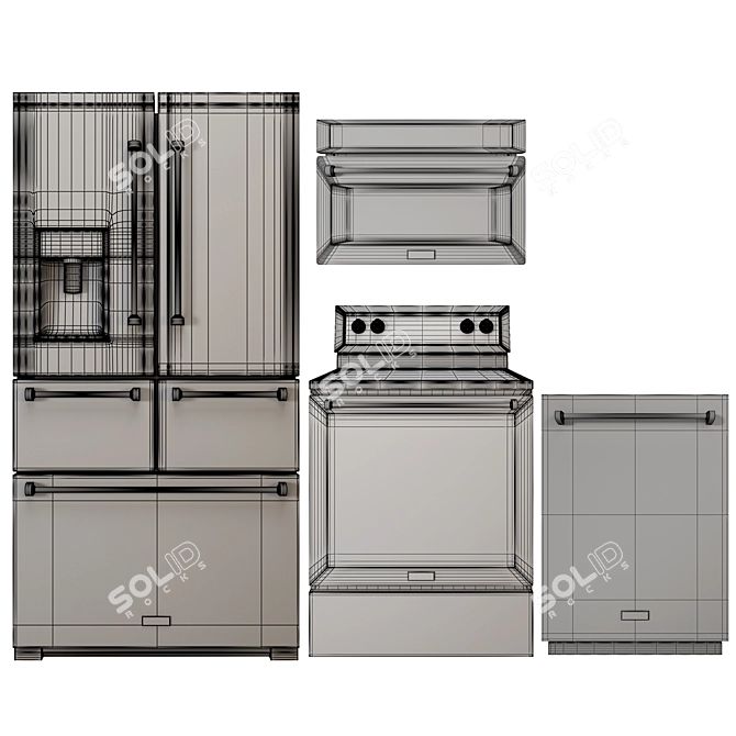 KitchenAid Appliance Set: Complete Kitchen Ensemble 3D model image 14