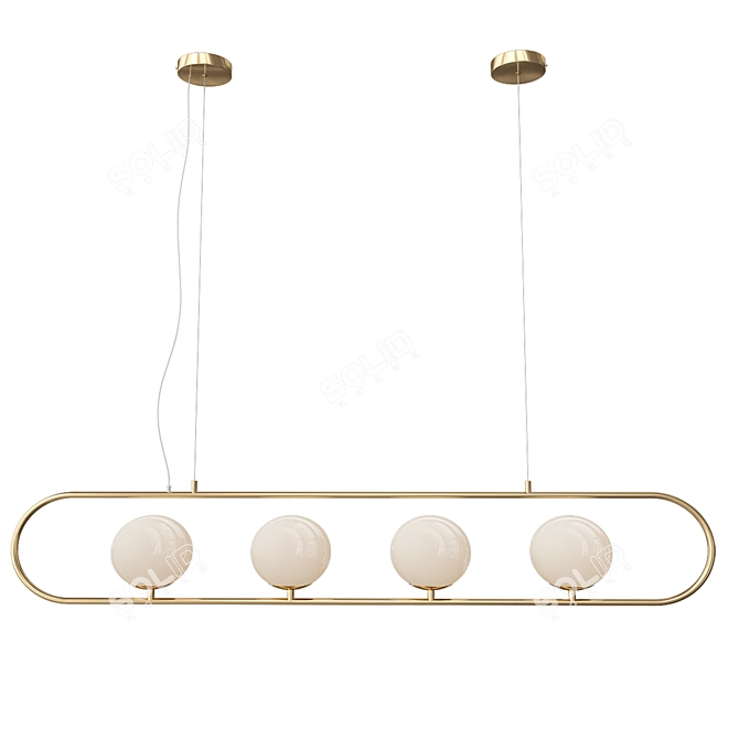 Elegant Pendant Lighting Set 3D model image 2