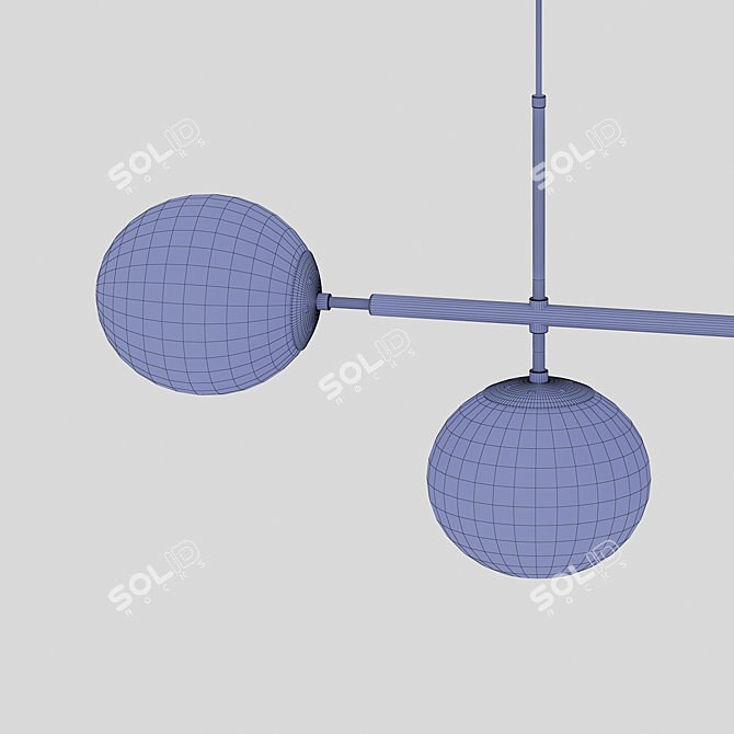Elegant Pendant Lighting Set 3D model image 4