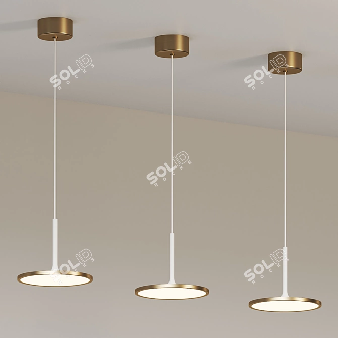 Modern LED Pendant Light Fixture 3D model image 5