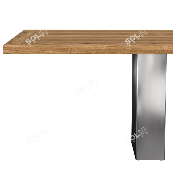 Doble Teak Table Modern Design 3D model image 3