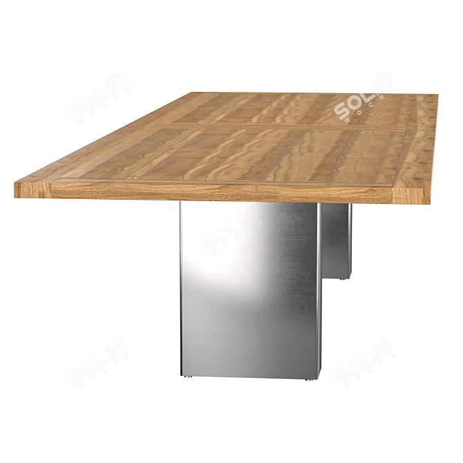 Doble Teak Table Modern Design 3D model image 4