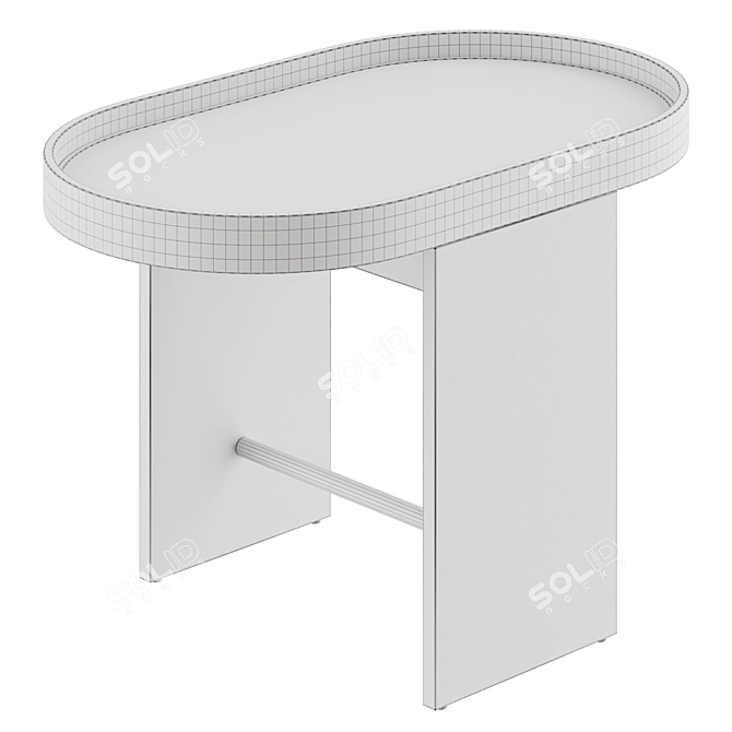 Piani Copper Side Table 3D model image 3