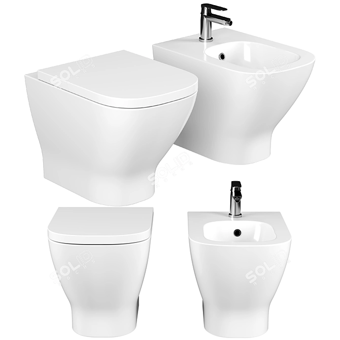 Roca Gap Wall-hung Toilet 3D model image 1
