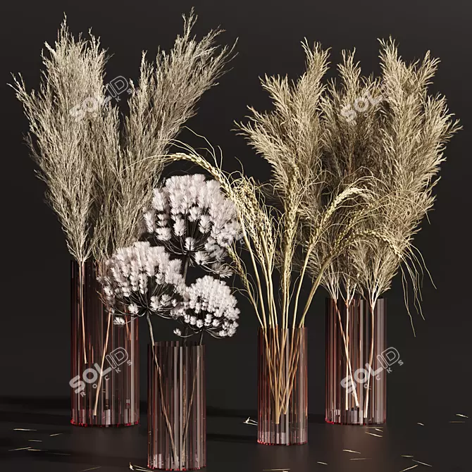 Modern Polygonal 3D Model Set 3D model image 1