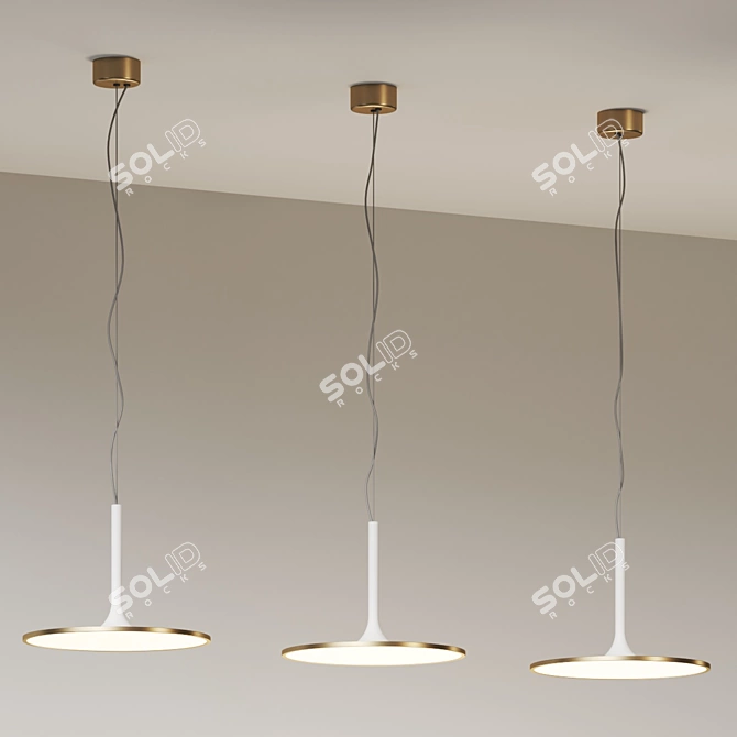 Modern LED Pendant Light Fixture 3D model image 2