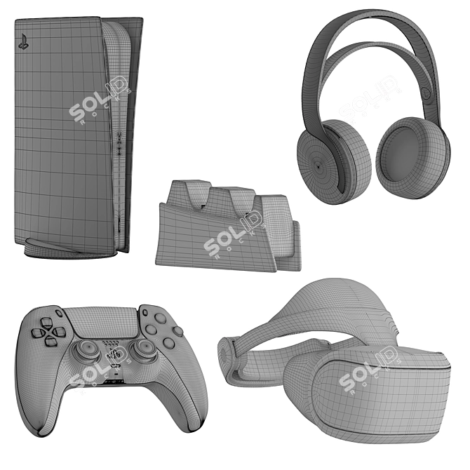 PS5 Bundle with VR Headset 3D model image 2