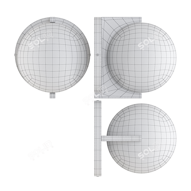 Frida Wall Glass Shade Lamp 3D model image 3