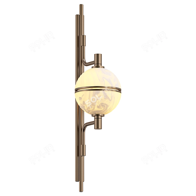 Sleek Andros Model Wall Lamp 3D model image 2