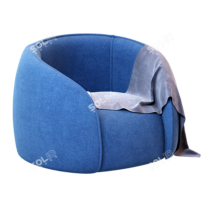 Cozy Baloo Armchair - Corona Rendered 3D model image 2