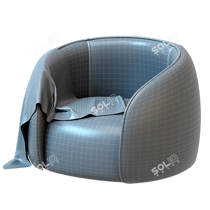 Cozy Baloo Armchair - Corona Rendered 3D model image 3
