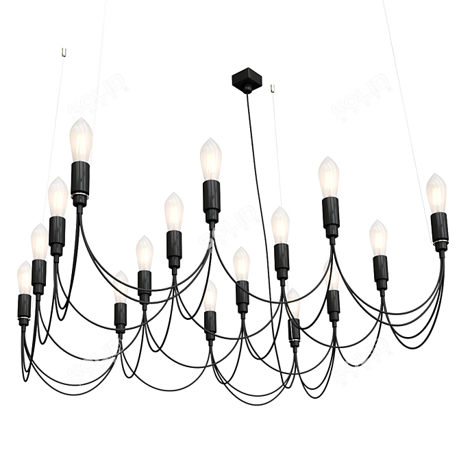 Minimalist Design Lighting Fixture 3D model image 1