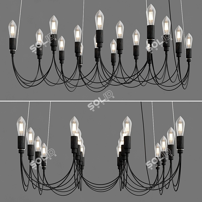 Minimalist Design Lighting Fixture 3D model image 2