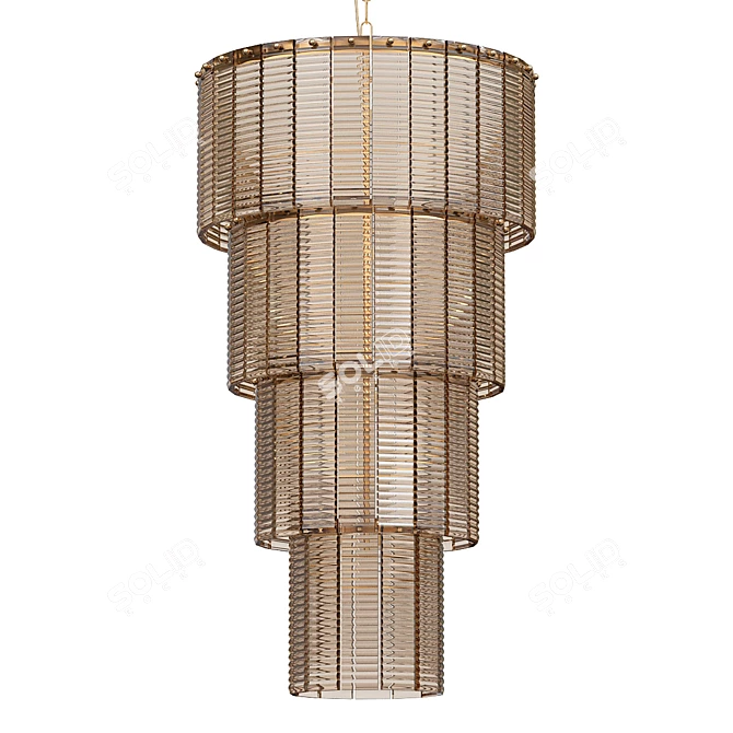 Amber Branwen Chandelier - Stunning Glow 3D model image 1