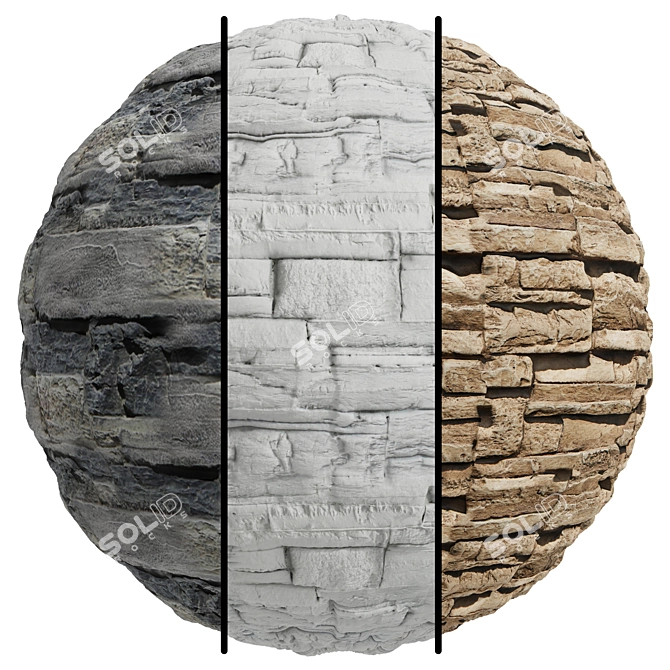  Earth Valley Faux Stone Texture 3D model image 1