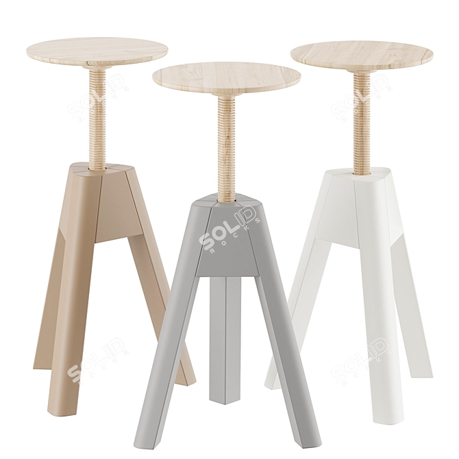 Adjustable Height Vitos Stool 3D model image 3