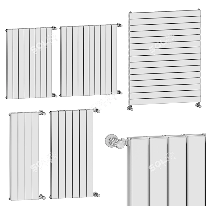 Italian Sand Collection Radiators 3D model image 6