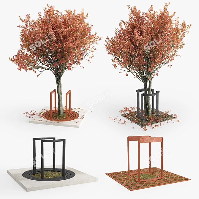 ErgoRest Wooden Support Stand 3D model image 1