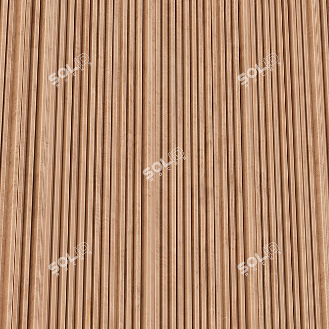 Sleek Panel Rail Texture Set 3D model image 2