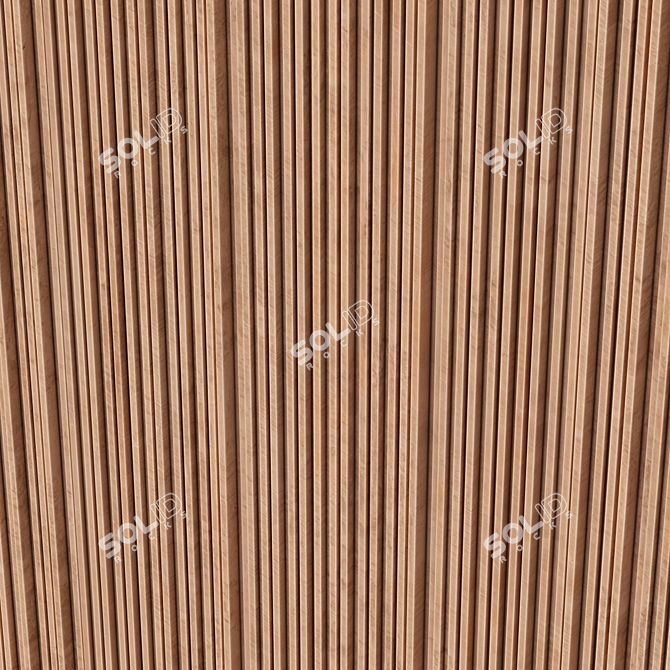 Sleek Panel Rail Texture Set 3D model image 4