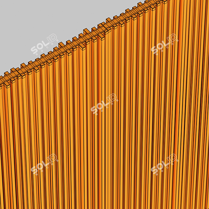 Sleek Panel Rail Texture Set 3D model image 7