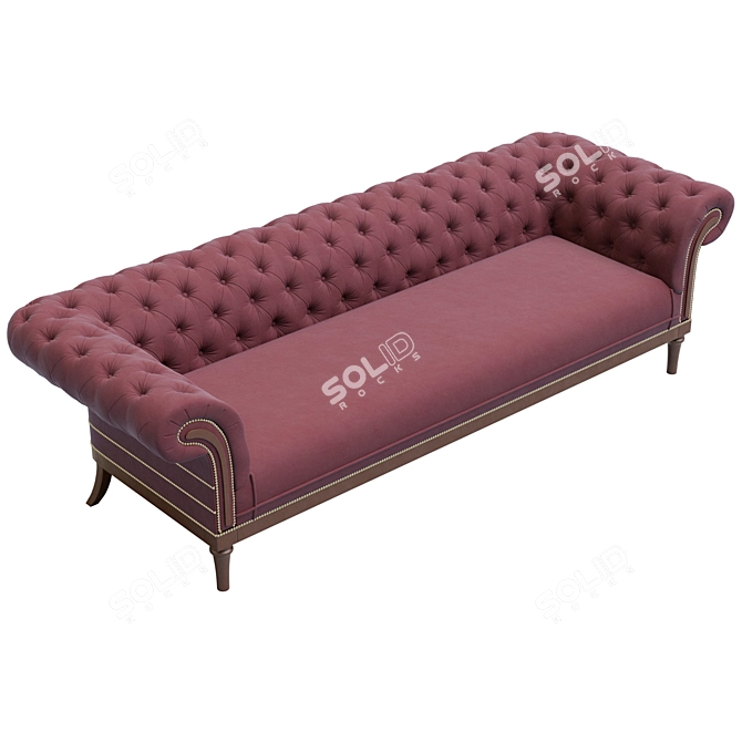 Luxury Chesterfield Victory Sofa MeshSmooth 3D model image 4