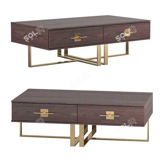Elegant Kare Design Osaka Coffee Table 3D model image 1