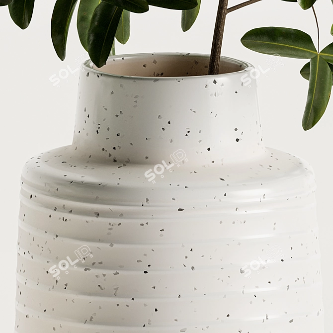 Holden Speckled White Vases 3D model image 4