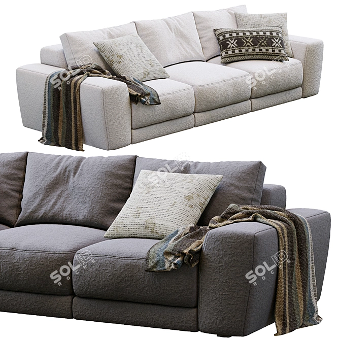 Jesse Pasha 3-Seater Sofa Model 3D model image 3