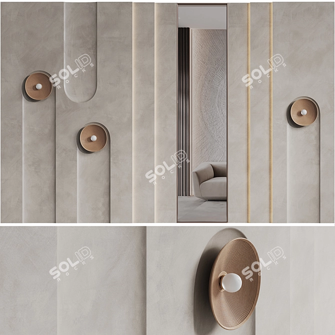 Archway Wall Panel Set 3D model image 1