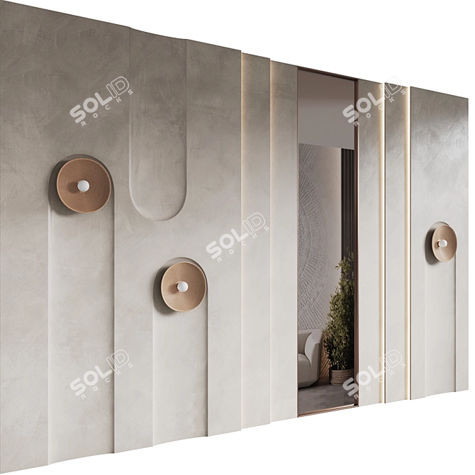 Archway Wall Panel Set 3D model image 3