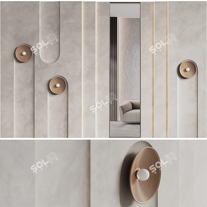 Archway Wall Panel Set 3D model image 6