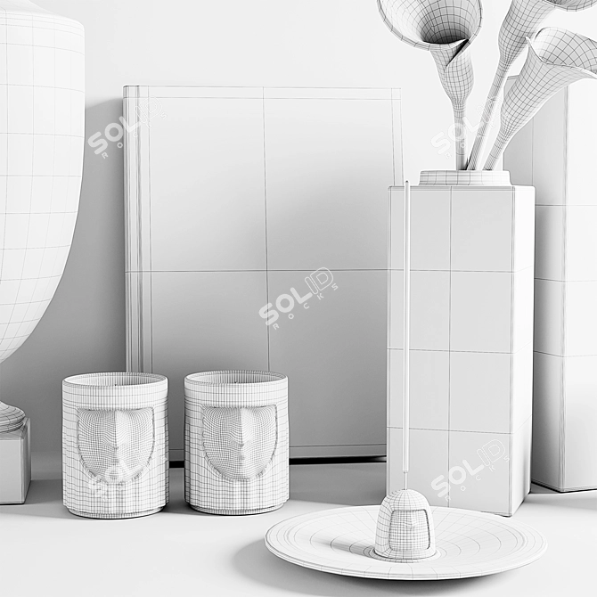 Ginori Decor Set: Luxury Vases & Figurines 3D model image 7