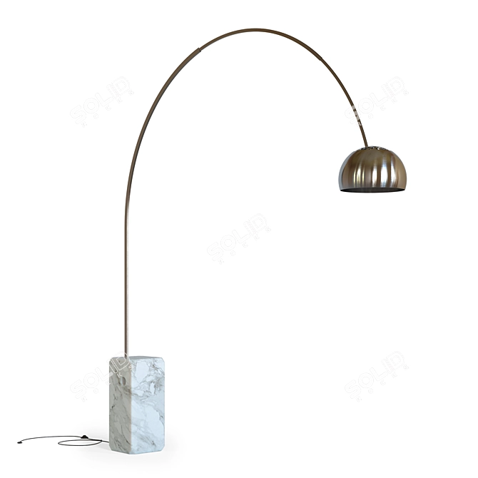 Retro Arco Lamp Replica &ternatitude 3D model image 2