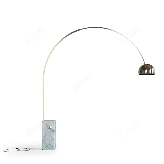 Retro Arco Lamp Replica &ternatitude 3D model image 1