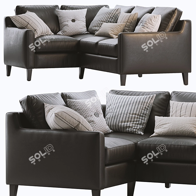  Luxe Beverly 3-Piece Sectional 3D model image 3