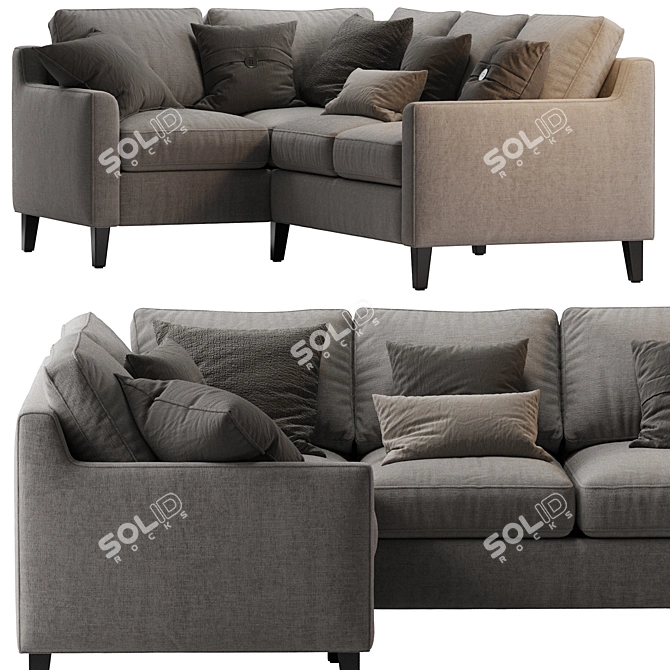  Luxe Beverly 3-Piece Sectional 3D model image 5