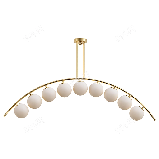 Modern Arc Ceiling Lamp Design 3D model image 1