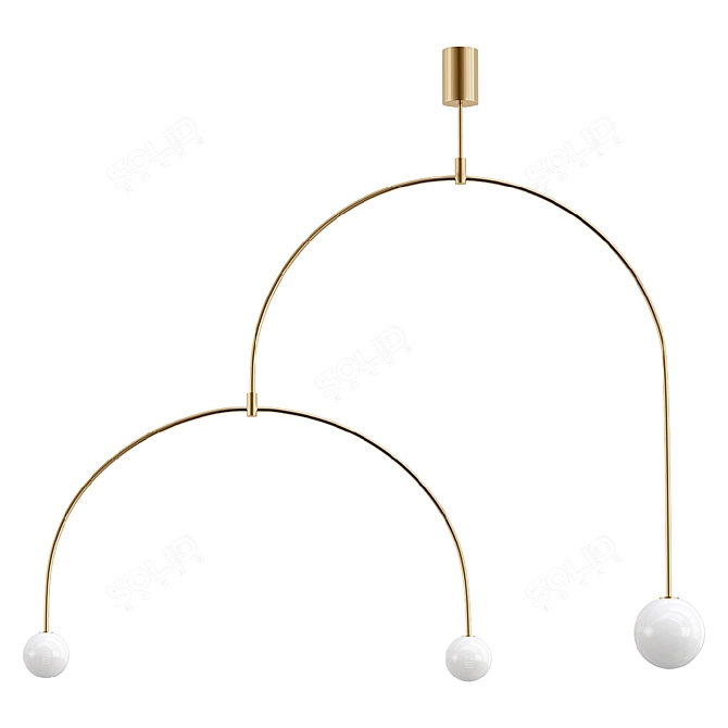 Elegant Fontana Amorosa Chandelier 3D model image 1