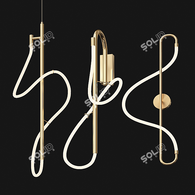 Elegant Glorify Collection Lamps 3D model image 1