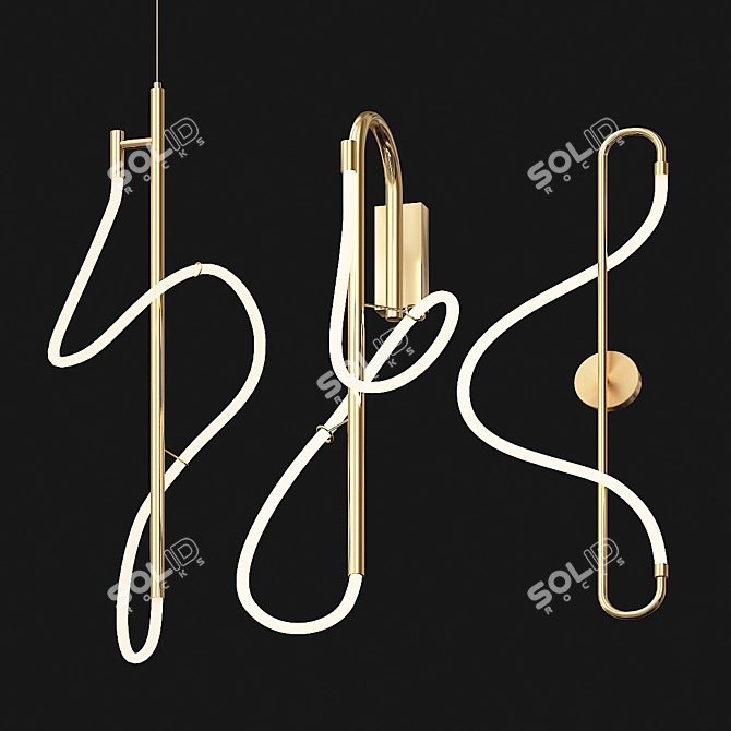 Elegant Glorify Collection Lamps 3D model image 5