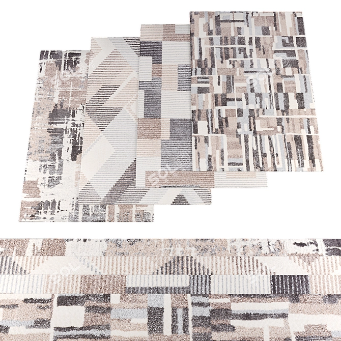  High-Res Rug Textures Bundle 3D model image 1