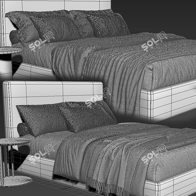 West Elm Haven Slipcover Bed: Modern Design 3D model image 3