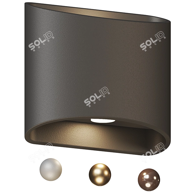 Sculptural LED Wall Sconce 3D model image 1