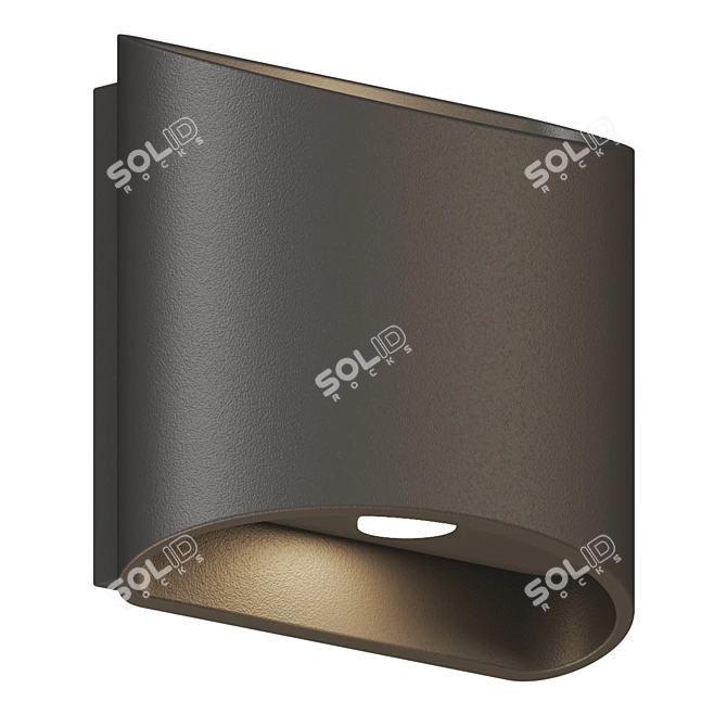 Sculptural LED Wall Sconce 3D model image 3