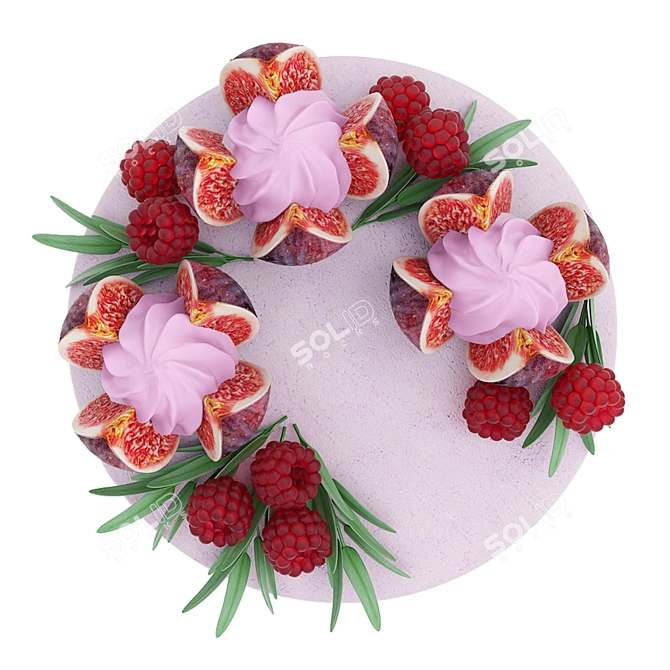 Modern 3D Cake Model Offered 3D model image 4